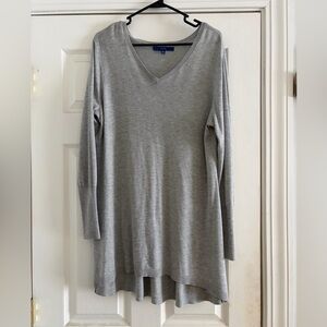 Apt. 9 Heather Gray V-Neck Tunic